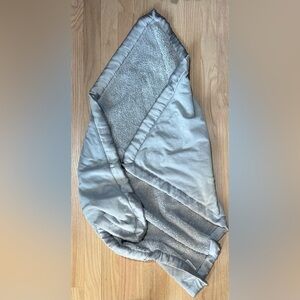 Pottery Barn Kids Cozy Fleece Gray Sherpa Baby Blanket 30x40
